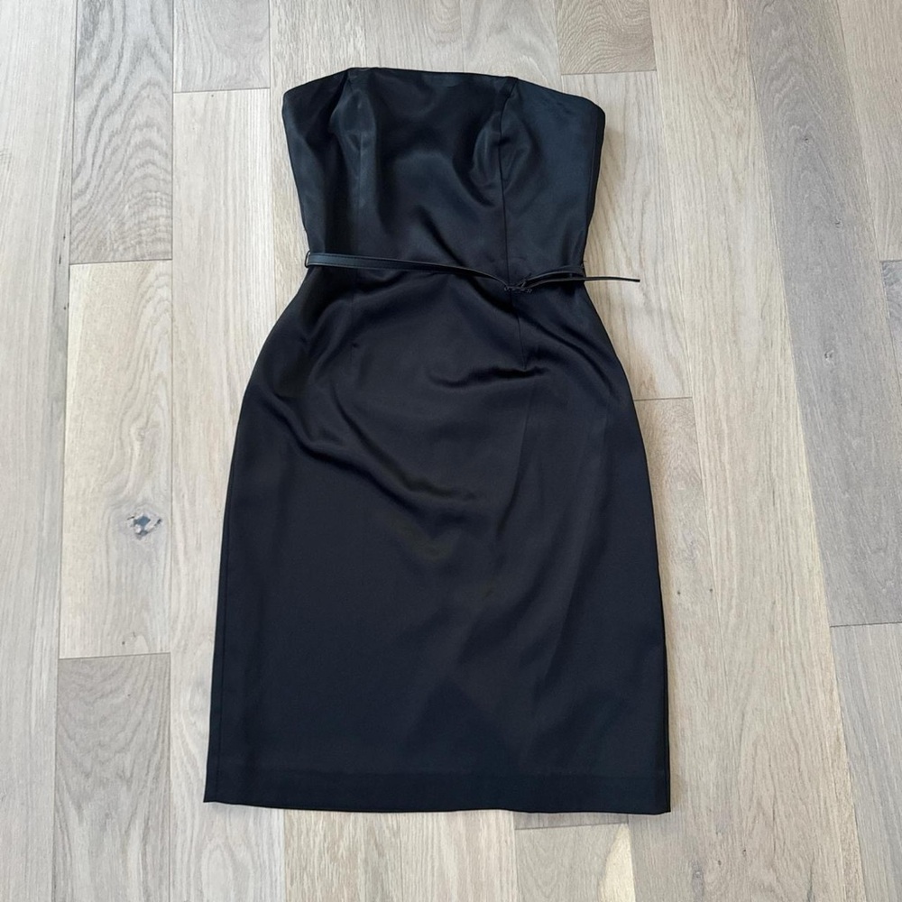 White House Black Market Strapless Black Dress